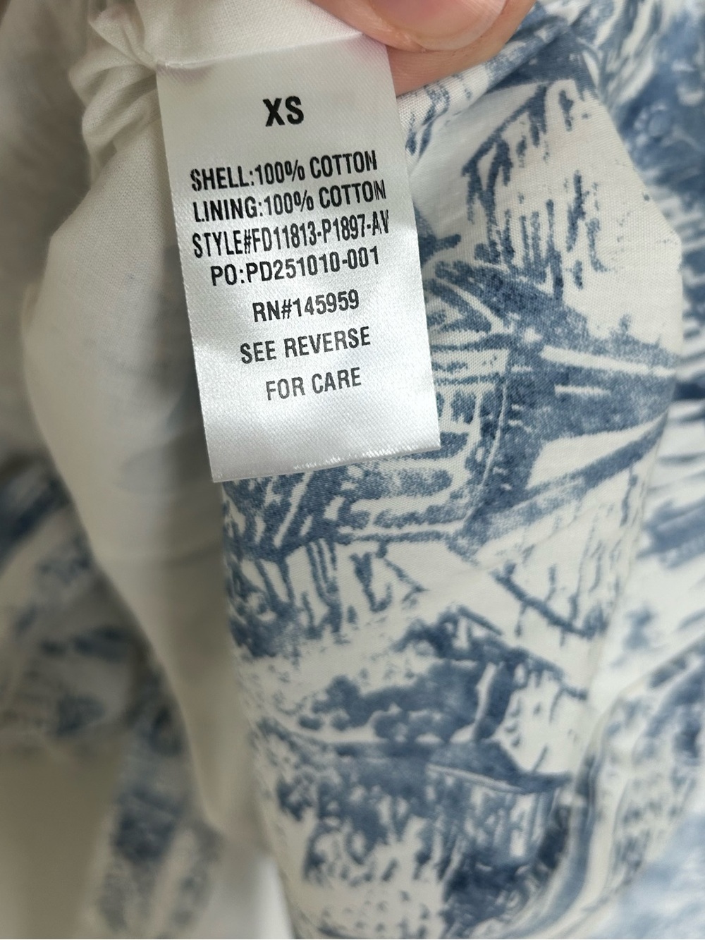 NWT Avara Florence Blue Printed Midi Dress - Picture 8 of 8